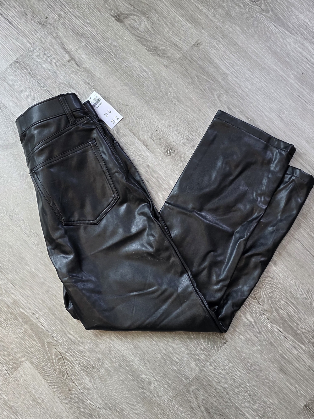 Abercrombie & Fitch Vegan Leather Pants Womens 26 Short 90s Straight Ultra High